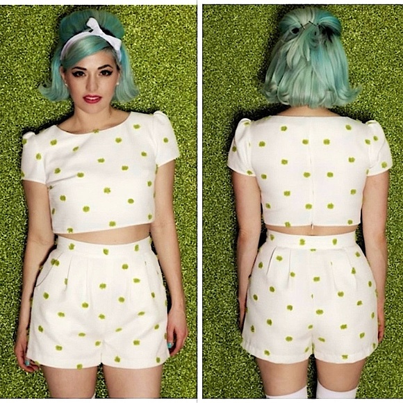 PROJECT RUNWAY Kenley Collins Shangri-Las Polka Dot Set XS - Picture 1 of 4
